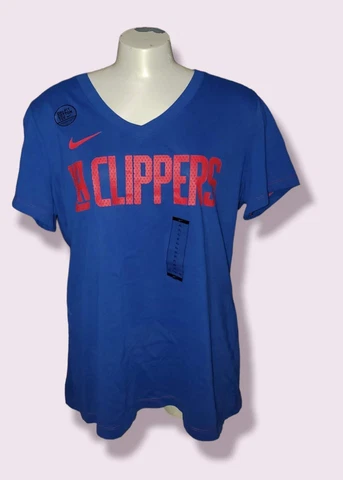 Nike Womens XL Los Angeles Clippers Dri-FIT V-Neck T-Shirt NBA Cover