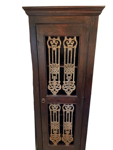 Rustic Indonesian Teak Bar Cabinet Cover