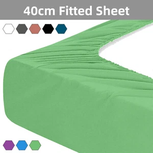 Luxury Bamboo Blend Ultra Soft Bed Sheets 40cm Extra Deep Pocket Fitted Sheet - Picture 1 of 52