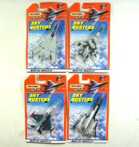 4 Matchbox Military Sky Busters Die Cast Planes Mattel Wheels Lot - Picture 1 of 10