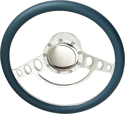 Volantes Billet 14" azul medio envoltorio Buick Cadillac Pontiac GTO Firebird Foto 1 de 4