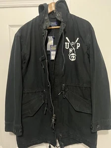 GIACCA SOPRA CAPPOTTO RALPH LAUREN BOATHOUSE NERA UNIVERSITY OF POLO NEW YORK M L NY - Foto 1 di 15