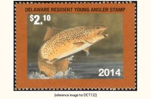 D2K Delaware Trout Stamp 2014 $2.10