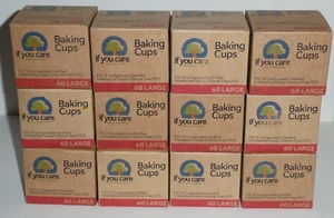 12 boxes If You Care Large Unbleached Baking Cups cupcake cupcakes compostable - Picture 1 of 5