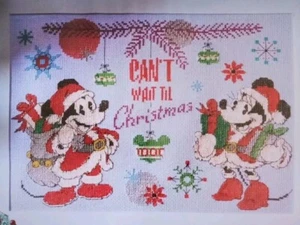 Cross Stitch "COUNTDOWN TO CHRISTMAS" pattern ~ DISNEY, Mickey, Minnie, ornament - Picture 1 of 1