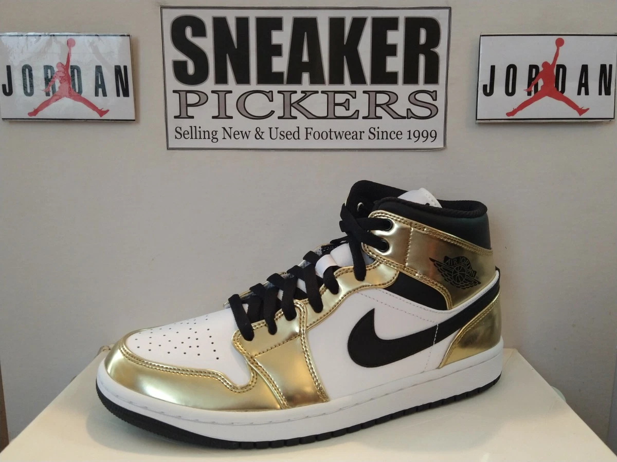 Preços baixos em Jordan 1 SE Mid Black Gold | eBay