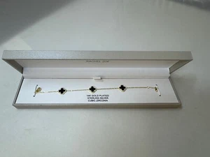 Rachcel Zoe. 14K Gold Plated Sterling Silver Cubic Zirconia Bracelet. - Picture 1 of 4