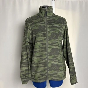 Boys Columbia Camouflage Camo Fleece Jacket Full Zip Youth Sz 14/16 - Picture 1 of 9