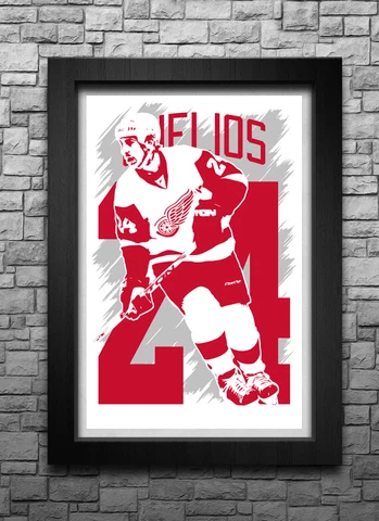 CHRIS CHELIOS art print/poster DETROIT RED WINGS FREE S&H! JERSEY Cover