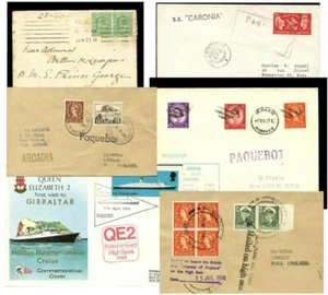SHIPS PAQUEBOT NAVAL POSTMARKS + COVERS - Picture 1 of 34