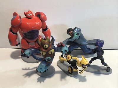 迪士尼商店 Big Hero 6 批量 5 件 PVC 公仔 Wasabi,Go-Go Tomago Baymax Fred H — 第 1/4 张图片