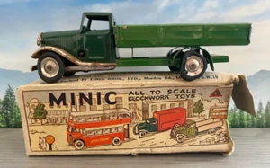 TRIANG MINIC - TIP LORRY 23M - VINTAGE TINPLATE MODEL - 2 TONE GREEN ๐ฅ - Picture 1 of 6