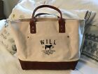 WILL LEATHER GOODS Canvas & Leather Tote Bag-SOLD As IS