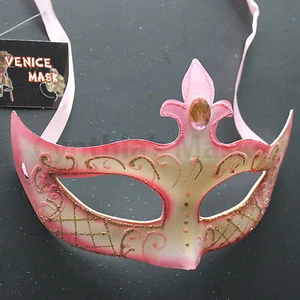 Rose Pink Venetian Masquerade Mask Party Prom Wedding Halloween Costume - Picture 1 of 3