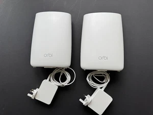 NETGEAR Orbi RBK50 WiFi Mesh System - White RBR50 (Router) & RBS50 (Satellite) - Picture 1 of 7