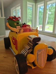 M&M'S REBEL Without A CLUE Candy Dispenser Yellow Hot Rod Car - Picture 1 of 4