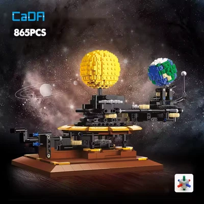 CADA 865 Piece Solar System Earth & Sundial Building Blocks Science Education Set - Image 1 of 4