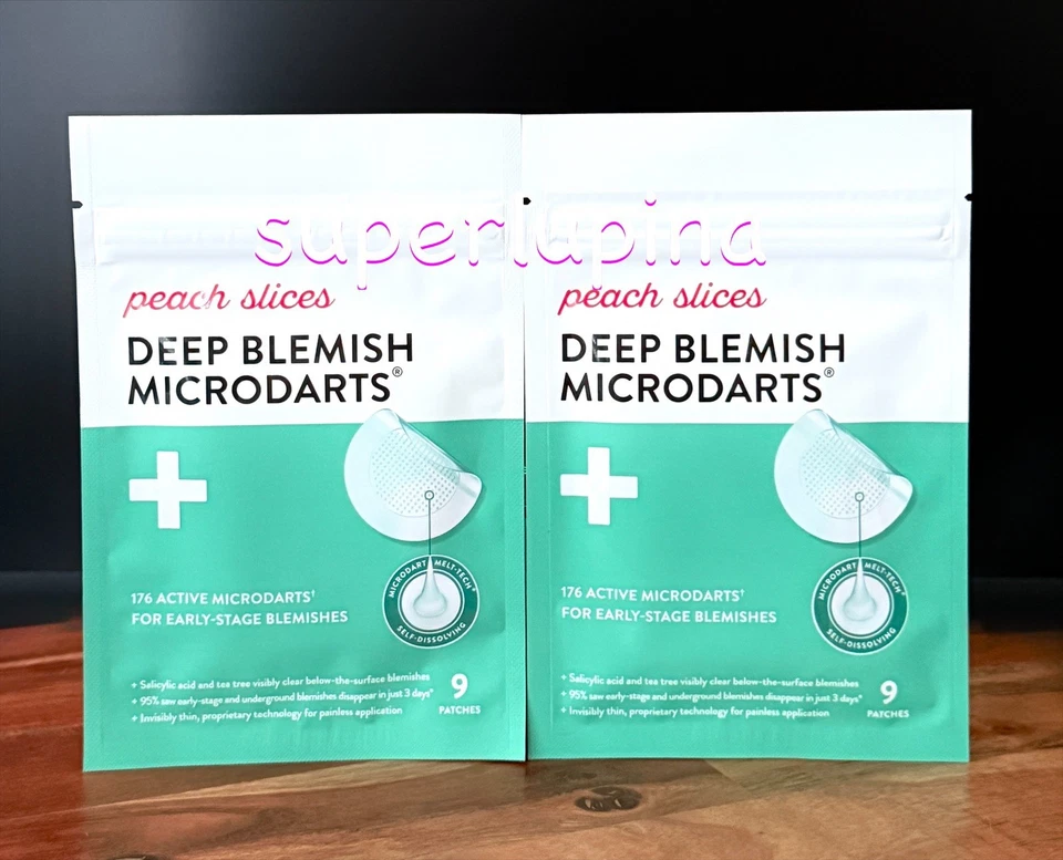 3x Peach Slices Deep Blemish Microdarts 9 Transparent Patches Acne Dots Lily