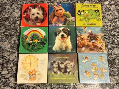 Vtg Springbok Mini Puzzle Lot Of 9 Ms. Piggy Kermit Puppies Kittens Holiday - Image 1 of 4