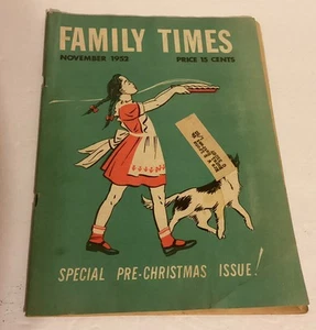 November 1952 Family Times Magazine Parenting Child Care Budgeting Recipe Beauty - Picture 1 of 21