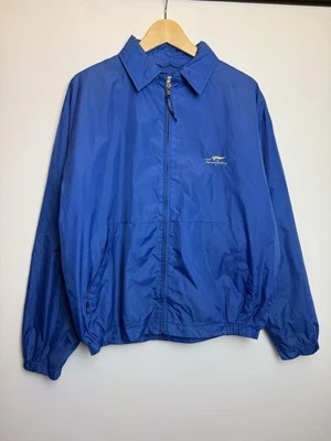 Jaqueta masculina Thomas Burberry tamanho grande vintage azul leve jaqueta concha - Imagem 1 de 4