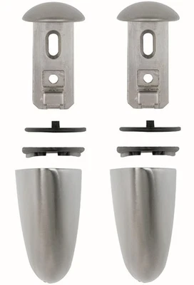 1 Paio Supporto per Mensola Jumbo da Parete 3-22mm Fascio di Vetro Piano Set - Immagine 1 di 4