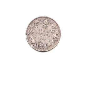 Kanada 1907 Silber 25 Cent --sehr schöne Details!! - Bild 1 von 2