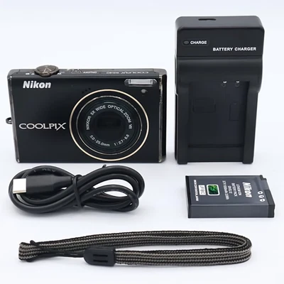 Nikon COOLPIX S640 Black 12.2MP 5x Zoom Compact Digital Camera Used From Japan - Image 1 of 4