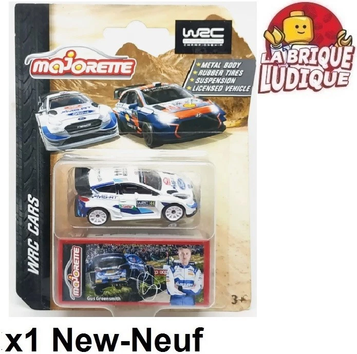 Majorette WRC Auto Rally Ford Fiesta Gus Greensmith N°44 Bianco + Scatola NUOVO - Immagine 1 di 1