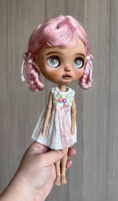 Vestido Blanco Bordado Estampado Floral para Blythe, OB 22 S, Azone S, Holala Foto 1 de 4