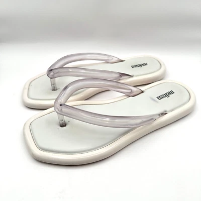 Chanclas Melissa Airbubble para mujer talla 8 blancas transparentes sin cordones verano Foto 1 de 4