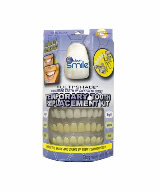 Instant Smile Multi-Shade Temporary Tooth Replacement Kit - White