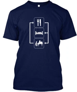 Eat Sleep Piano Repeat T-Shirt Made in the USA Size S to 5XL - Picture 1 of 1