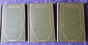 Essays von Michel de Montaigne übersetzt von Charles Cotton 1905 drei Bände - Bild 1 von 24