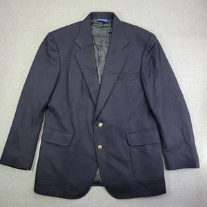 Vintage Pendleton Mens Blazer Sport Coat 44 Navy Blue 100% Wool peacoat - Picture 1 of 10