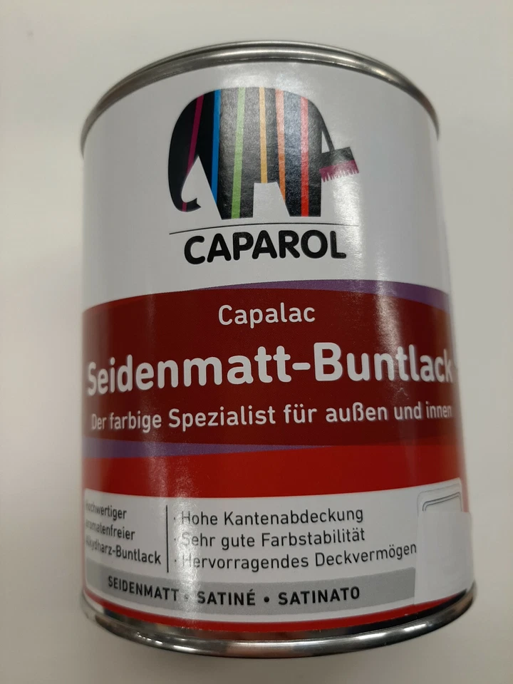 750 ml Caparol Capalac  Seidenmatt Buntlack schwarz # - Bild 1 von 1
