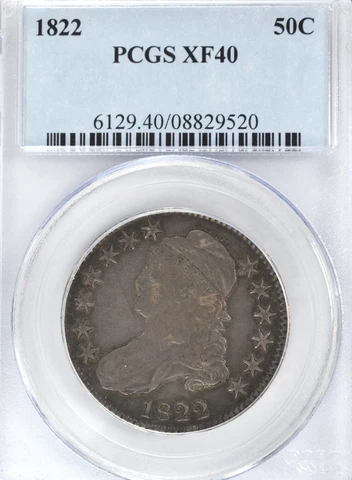1822 50C XF40 PCGS Cover