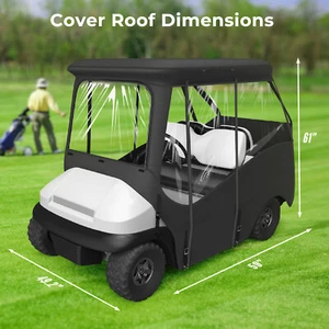 4 Passenger Golf Cart Cover Driving Enclosure 800D Outdoor Golf Cart Rain Cover - Picture 1 of 8