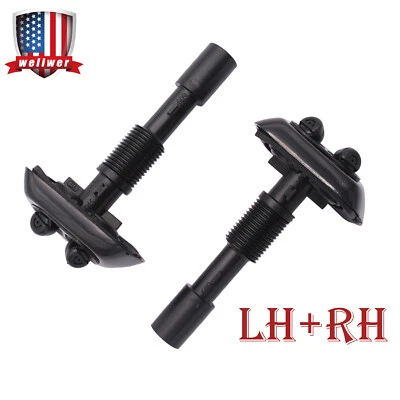 1 par de boquillas de lavado de faros negras izquierda y derecha para BMW E38 740iL 750iL nuevas Foto 1 de 4