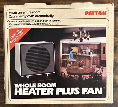 Vintage Patton HF-8 Whole Room Electric  Air Heater + Fan Made In USA (Tested) - Image 1 of 3