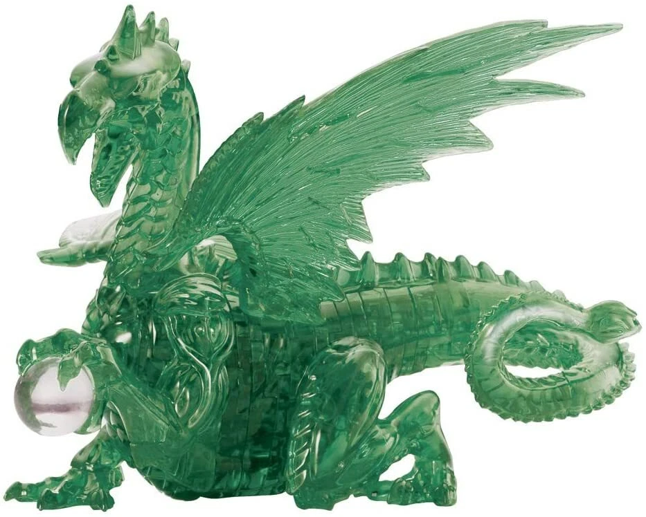 BePuzzled - 3D Deluxe Crystal 56 Piece Puzzle - Dragon Green - Image 1 of 1