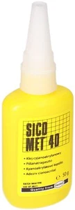 Adesivo Sicomet 40 flacone da 50 gr colla professionale industriale cianoacrilato - Foto 1 di 7
