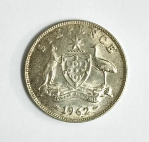 Mazuma*FC630 Great Britain Queen Elizabeth II 1962 Six Pence Silver Coin AVF - Picture 1 of 2