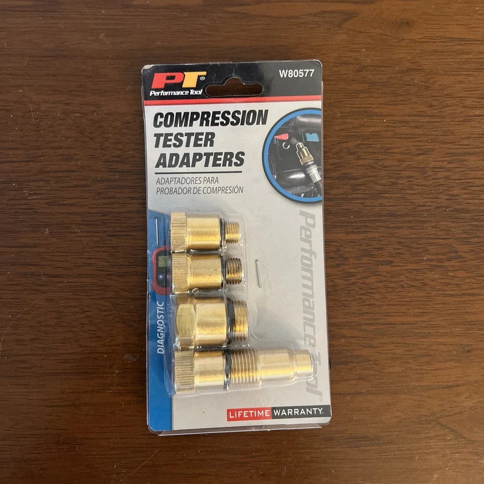 Performance Tool W80577 Compression Tester Spark Plug Adapters