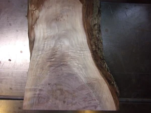 SMALL RUSTIC WALNUT SLAB AIR DRIED 4 YR  LUMBER 1  13/16"  LOT 2153V LIVE EDGE - Picture 1 of 4