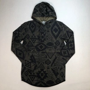 American Rag Cie Hoodie Men's S Green Southwestern Aztec Tribal Sweathshirt - Picture 1 of 12