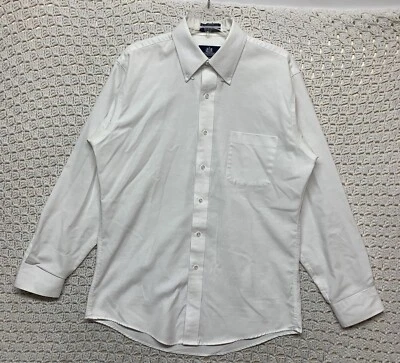 Camisa de vestir Stafford Wringkle Free para hombre 15,5 (34 blanca manga corta abotonada Foto 1 de 4