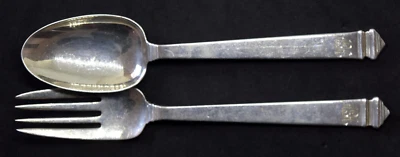 Juego de cuchara y tenedor vintage de plata esterlina Tiffany Co. Foto 1 de 4