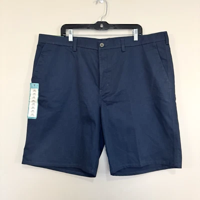 NWT Haggar Repreve Eco Blue Flat Front Shorts HS10430 Men's Size 44 - Image 1 of 4