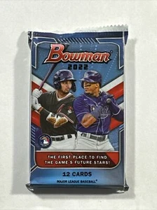 1x 2022 Bowman MLB Baseball Factory Sealed 12 Card Retail Pack Elly De La Cruz? - Picture 1 of 2